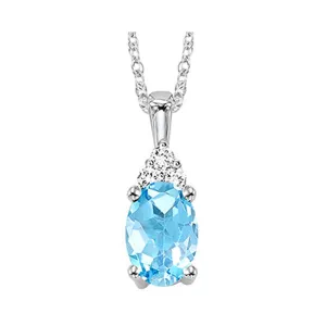 10KT White Gold & Diamond Stunning Neckwear Pendant  - 1/10 ctw