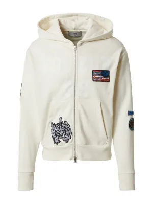 About You Kai zip-up sweatshirt, natural white