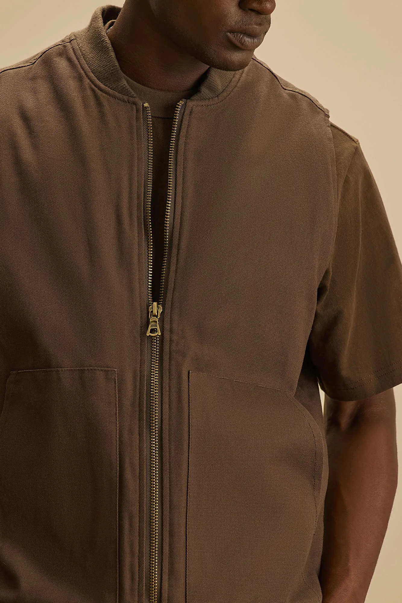 Alexander Utility Canvas Vest - Brown