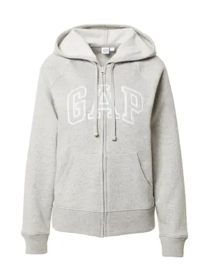 GAP zip-up sweatshirt, mottled gray