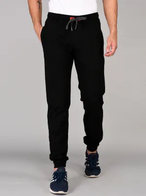 JadeBlue Black Regular Fit Track Pants
